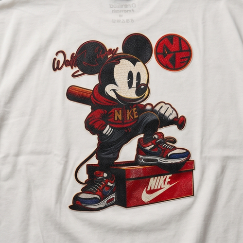Camisa Oversized Suedine White Cartoon Sneaker - Tamanho G