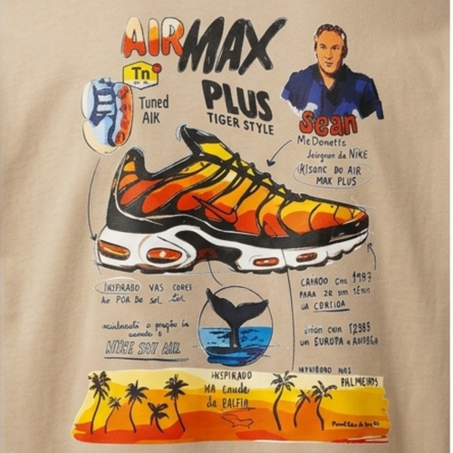 Camisa Oversized Suedine  Air Max Plus Sand - Tamanho G