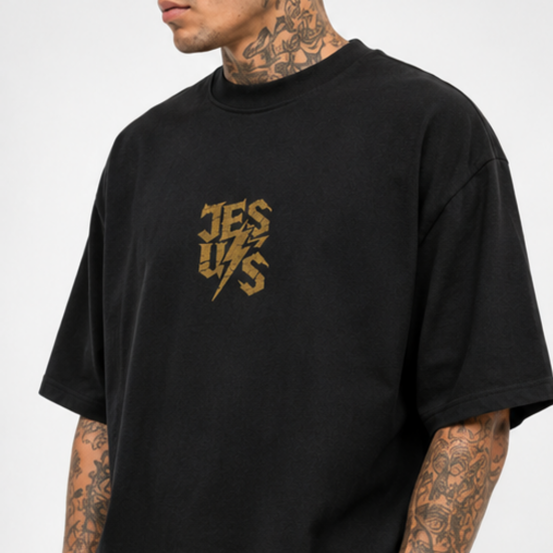 Camisa Oversized Suedine Jesus - Tamanho M