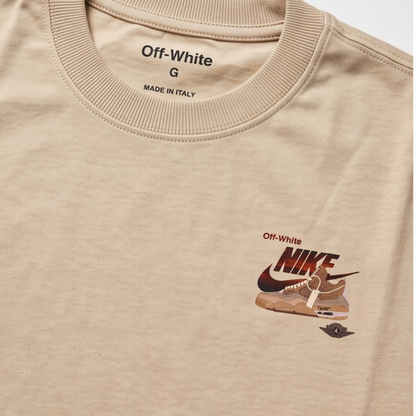 Camisa Oversized Suedine  Off-White Sneaker Sand - Tamanho G
