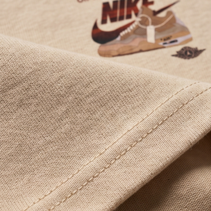 Camisa Oversized Suedine  Off-White Sneaker Sand - Tamanho G