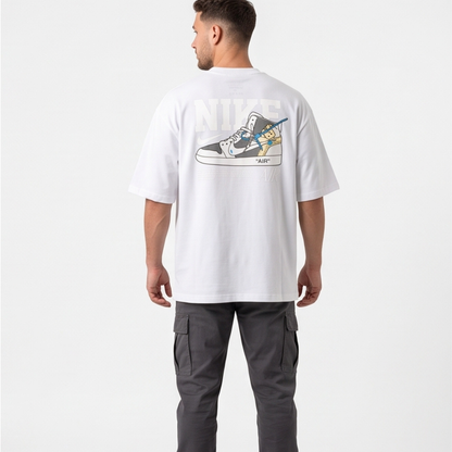 Camisa Oversized Suedine  White Air Sneaker  - Tamanho G