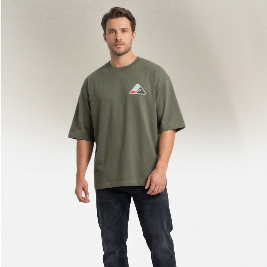 Camisa Oversized Suedine  Graphite Logo - Tamanho M