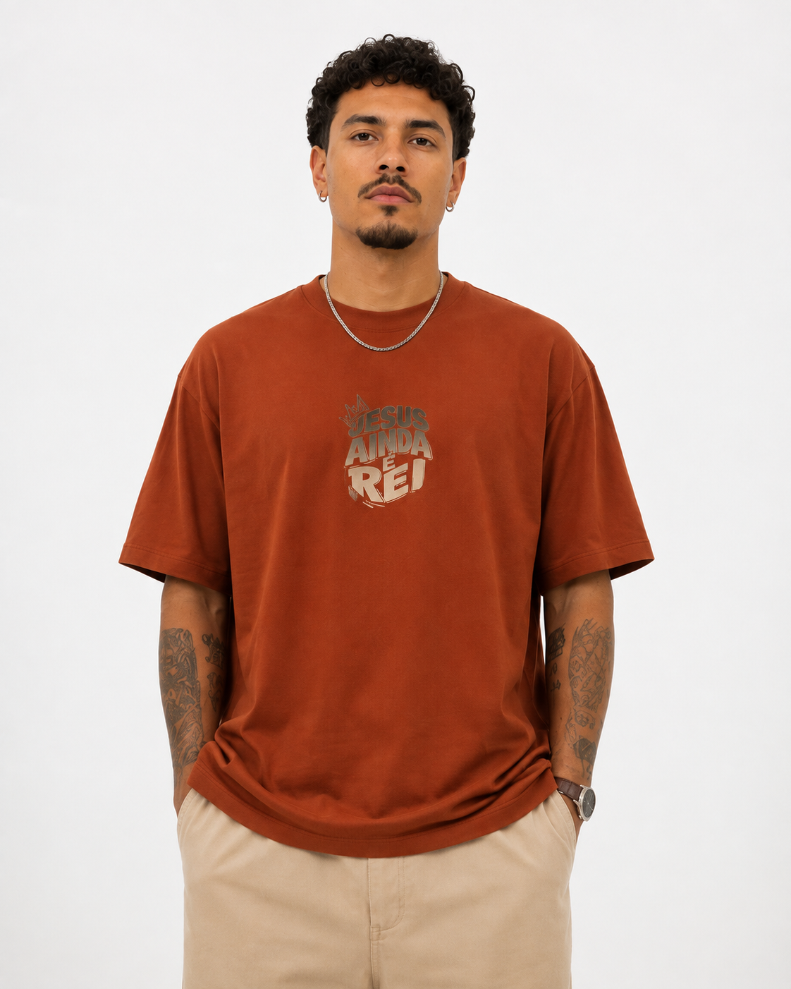 Camisa Oversized Jesus Ainda é Rei - Tamanho G