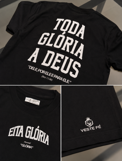 Camisa Oversized  “Toda Glória a Deus” - Tamanho M