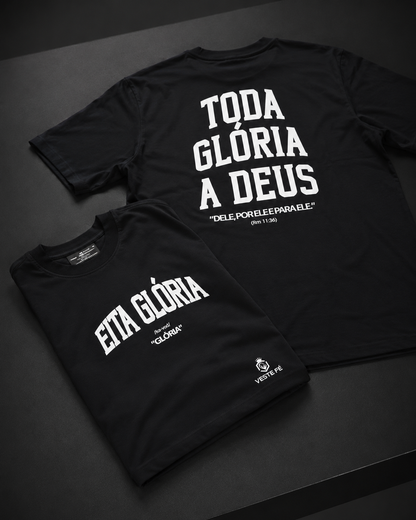 Camisa Oversized  “Toda Glória a Deus” - Tamanho M