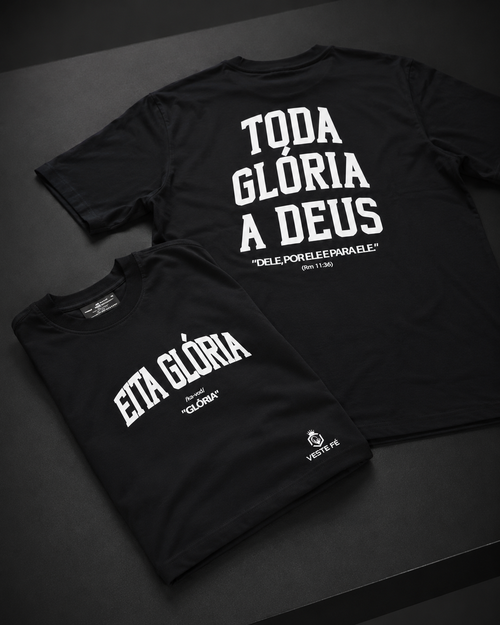 Camisa Oversized  “Toda Glória a Deus” - Tamanho M
